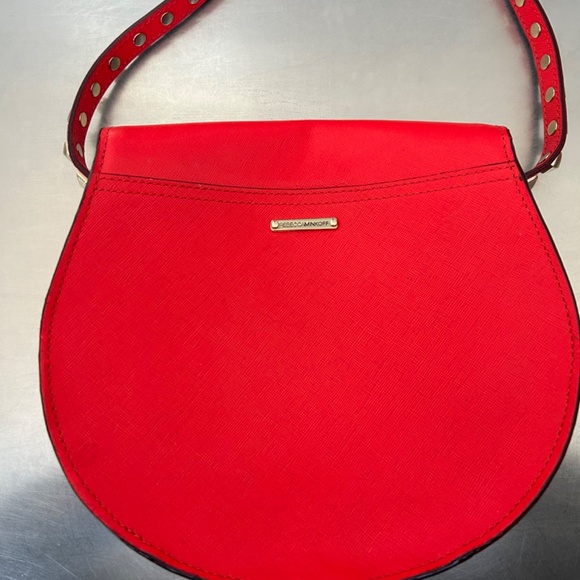 REBECCA MINKOFF RED LEATHER CROSSBODY PURSE - Picture 5 of 5